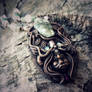 Emerald Tourmaline Faun Necklace