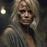 D Pamela Anderson, dressed in a coal miner's attir