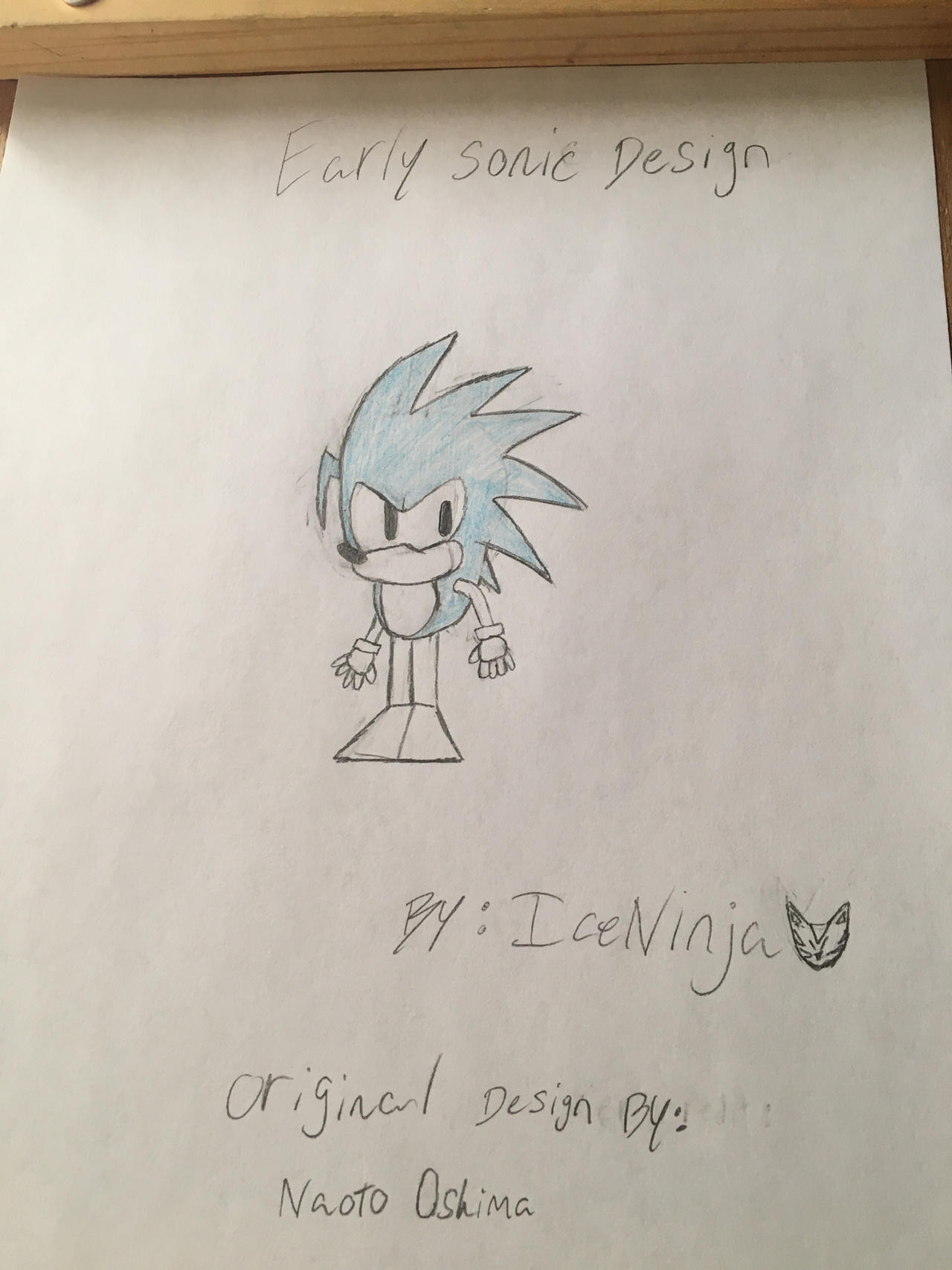 Writing Sonic Design Early Sonic Design by IceNinja507 on DeviantArt
