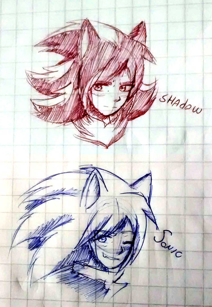 sonic and shadow humanized by k3llywolfarts on DeviantArt
