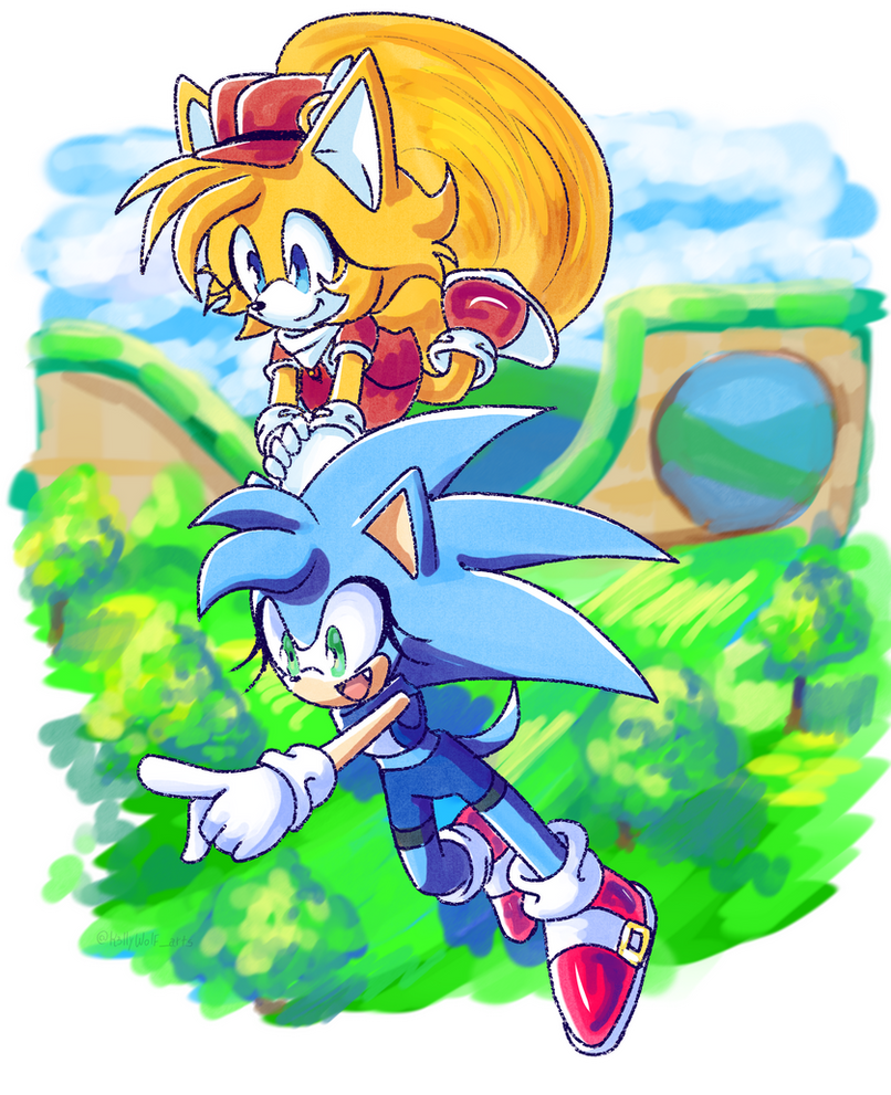 Sonic And Tails Female Commission by k3llywolfarts on DeviantArt