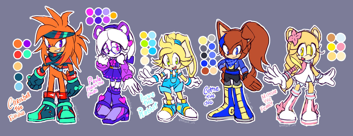 My Sonic fan characters by k3llywolfarts on DeviantArt
