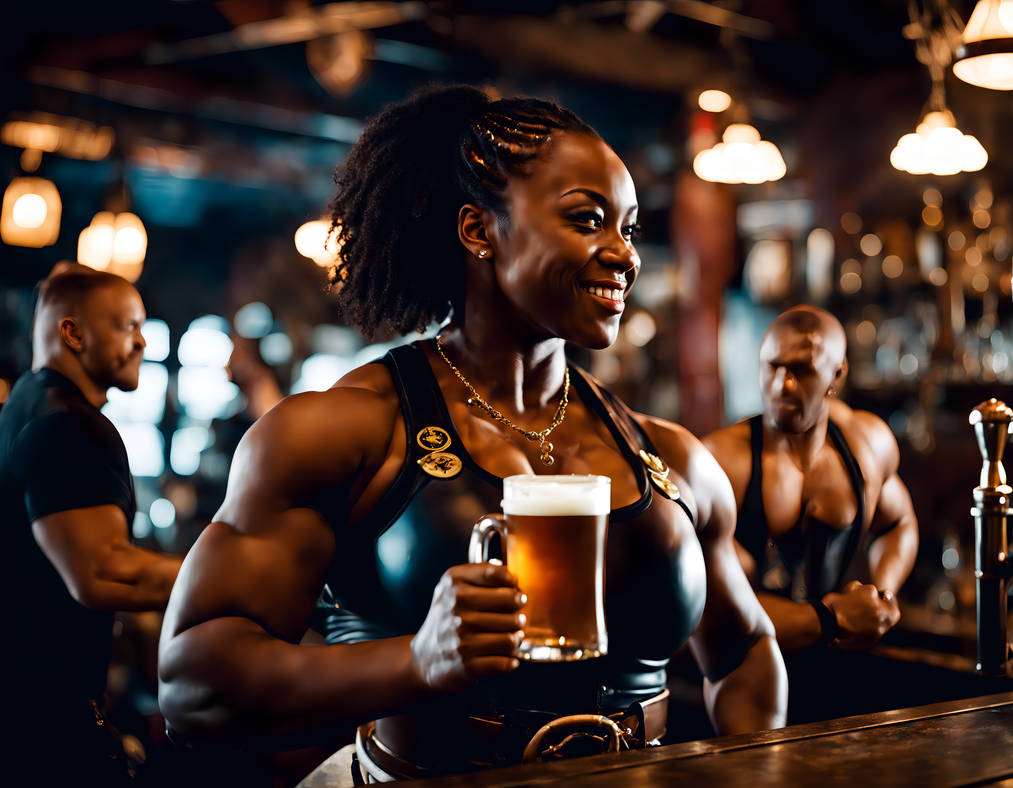 Beer Muscles Dark Beer for Dark Muscles by RedBearHugs on DeviantArt