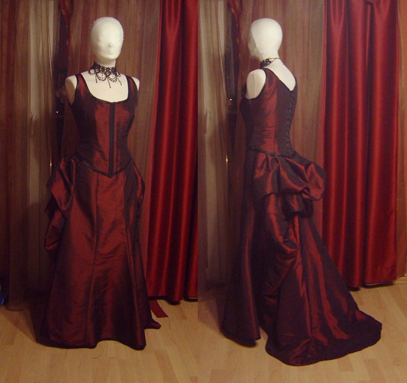 Azdaja's Red Bustle Gown