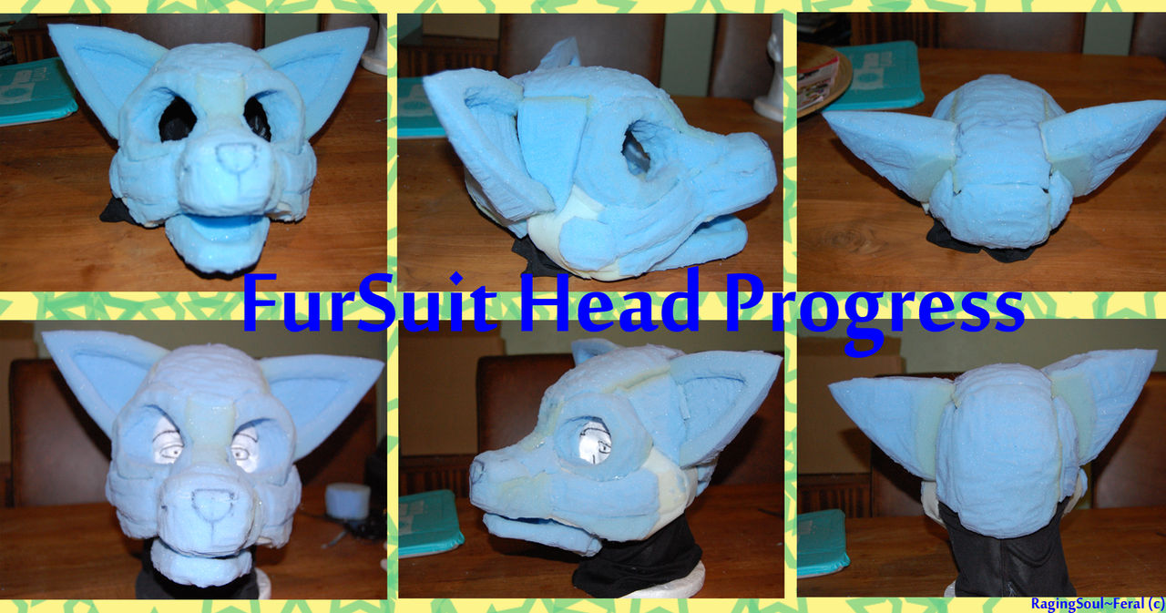 Vulpix Fursuit Head Progress 2 by SpizFeral on DeviantArt