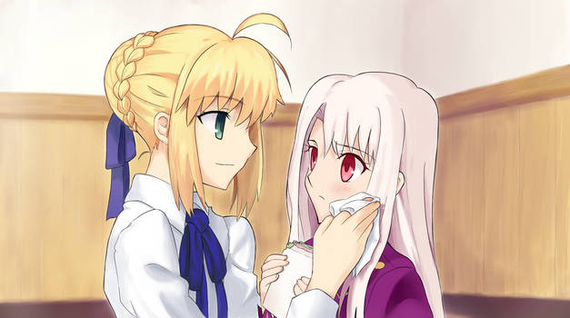 Saber and Illya CG