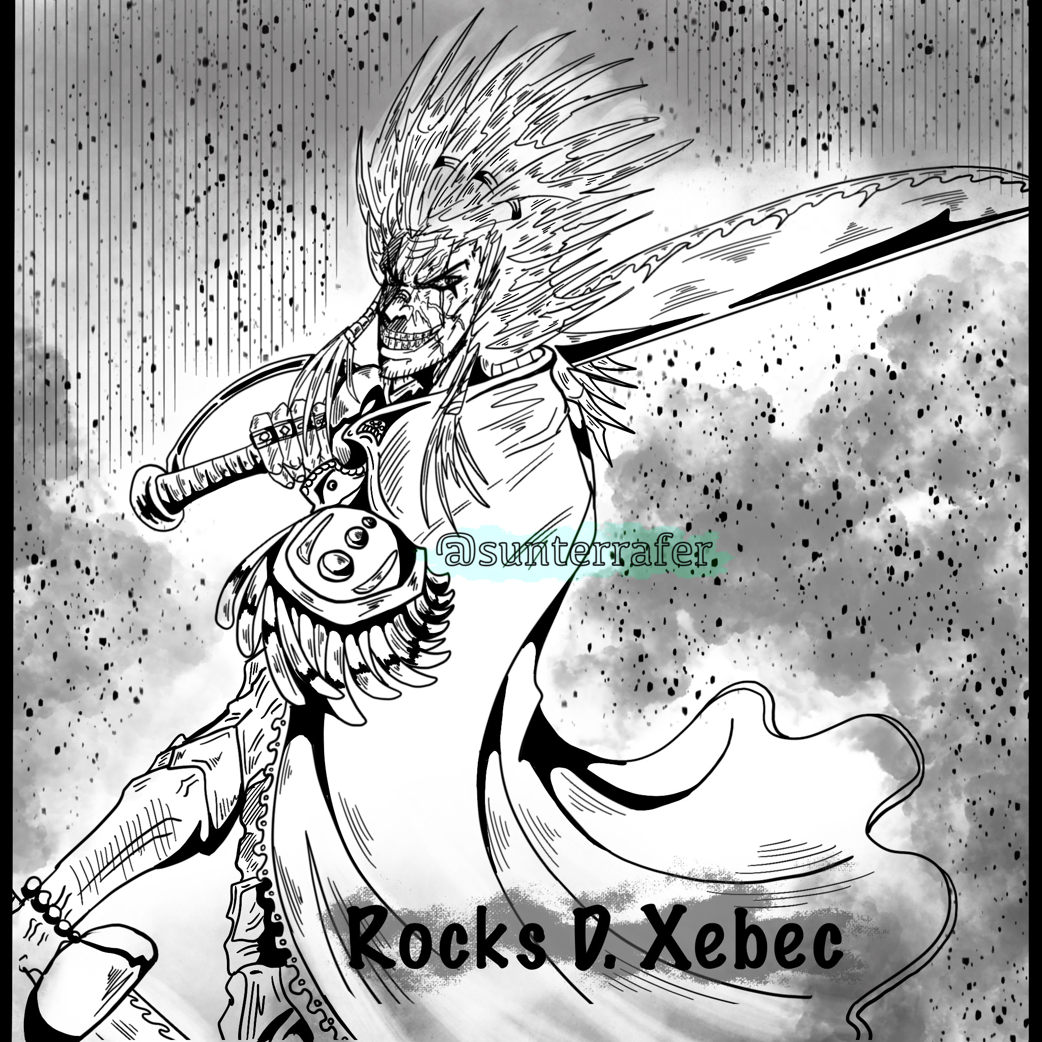 Rocks D. Xebec sketch by me : r/OnePiece