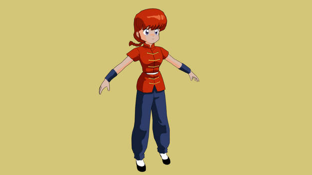 3D Model Ranma Saotome Female WIP