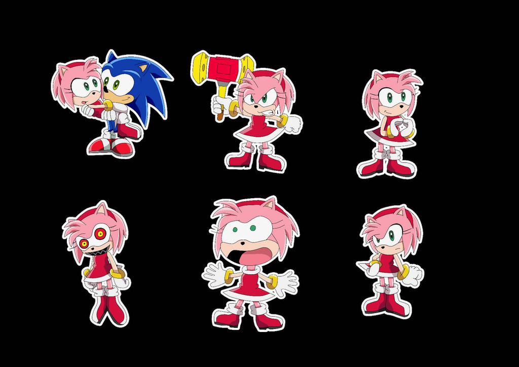 amy sticker pack by artsonx on DeviantArt