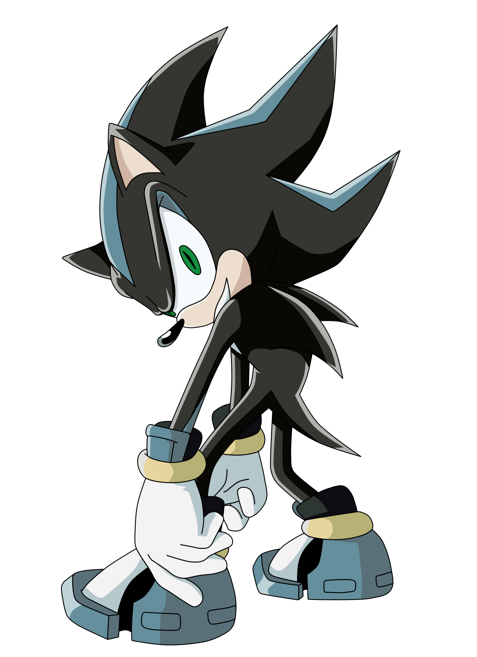 188360 - safe, artist:shadowhatesomochao, mephiles the dark (sonic),  fictional species, hedgehog, mammal, anthro, sega, sonic the hedgehog (2006  game), sonic the hedgehog (series), sonic x, 2011, anime style, full moon,  looking at