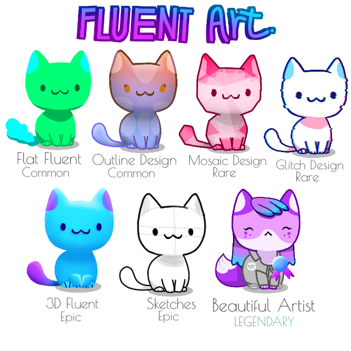 Fluent Art Characters  Cat Game Collector by Liaodkciwed on