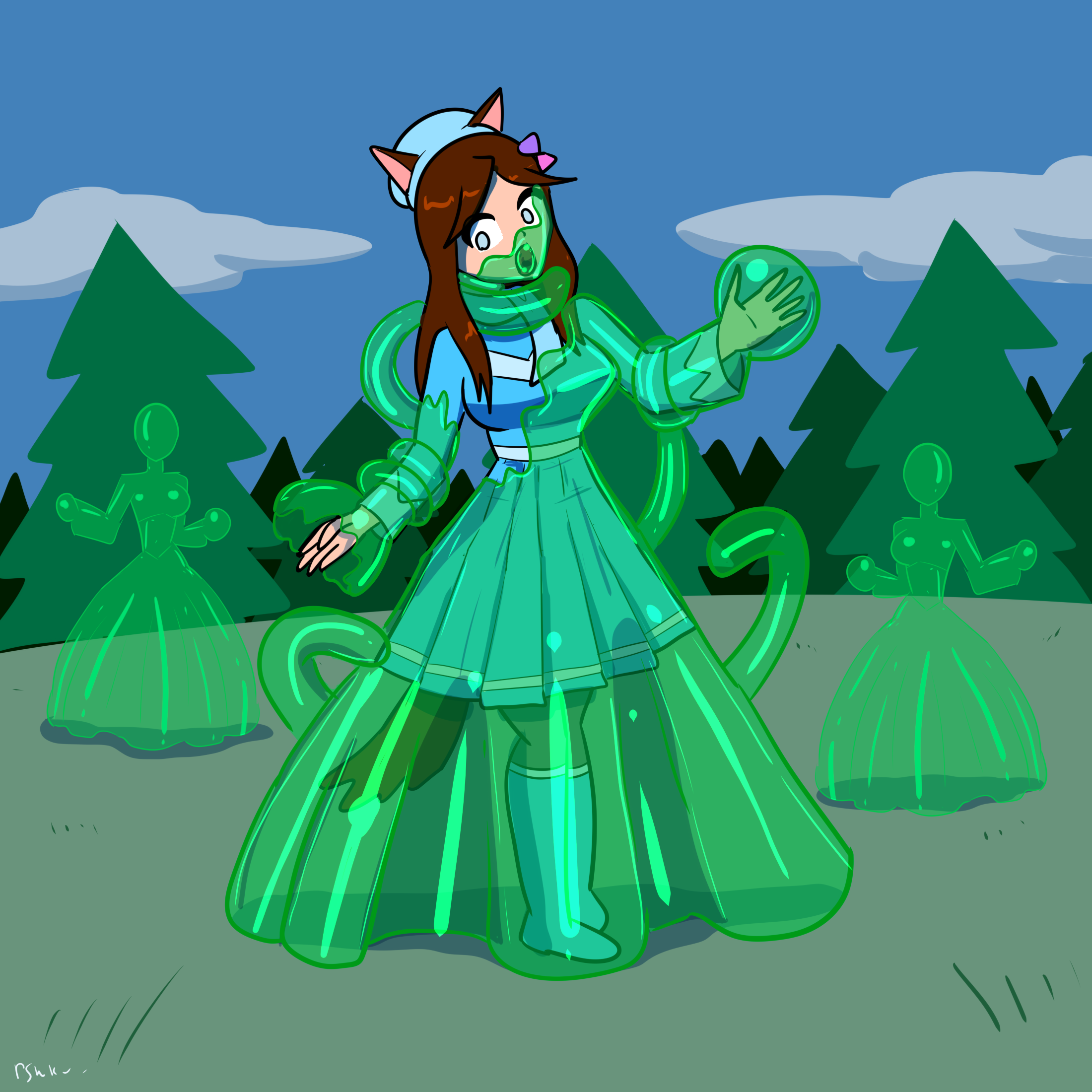 Slimed in the Forest by cangkulretak on DeviantArt