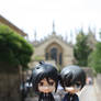 Ciel and Sebastian in the university.