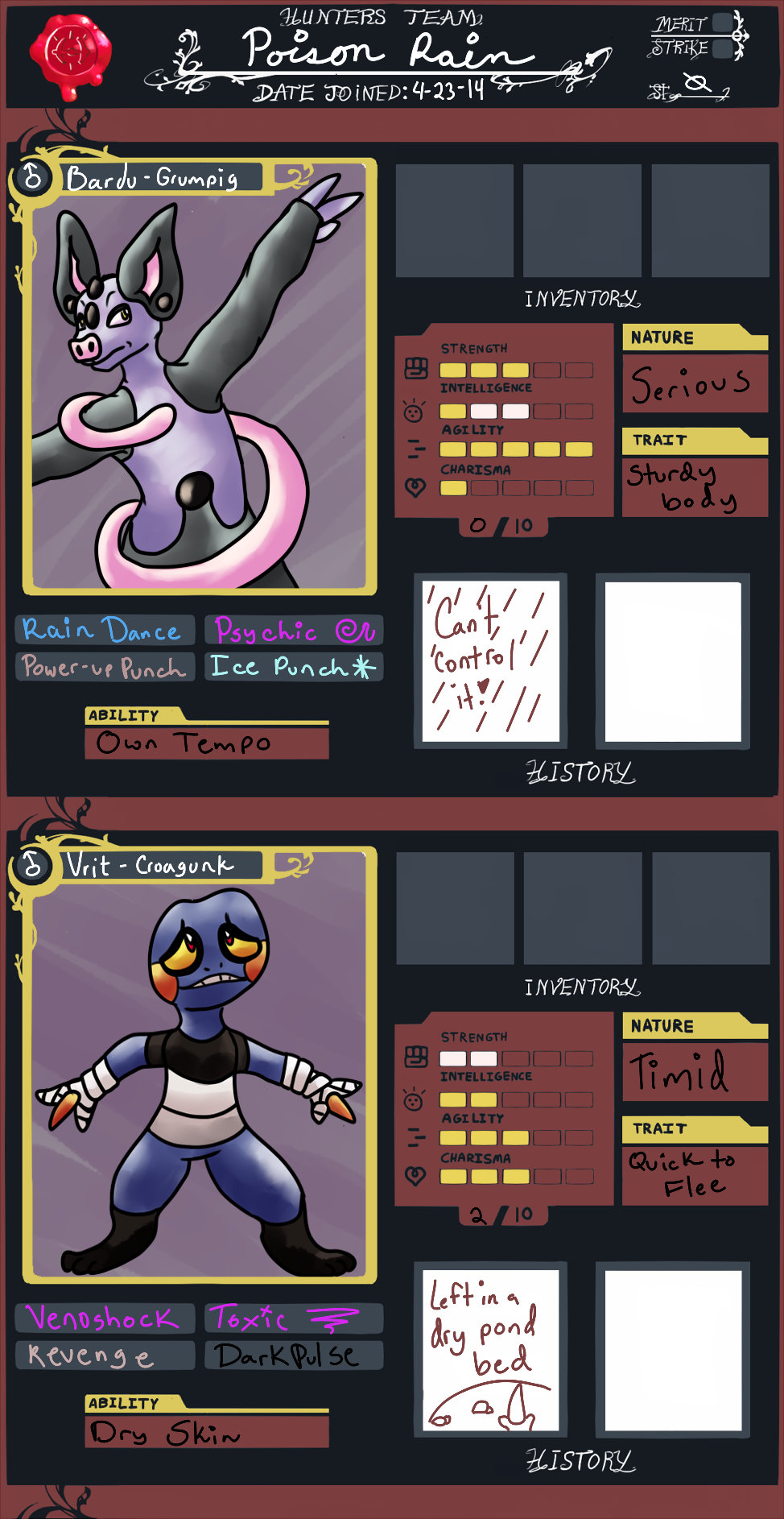 PMD-U: Team Poison Rain Application