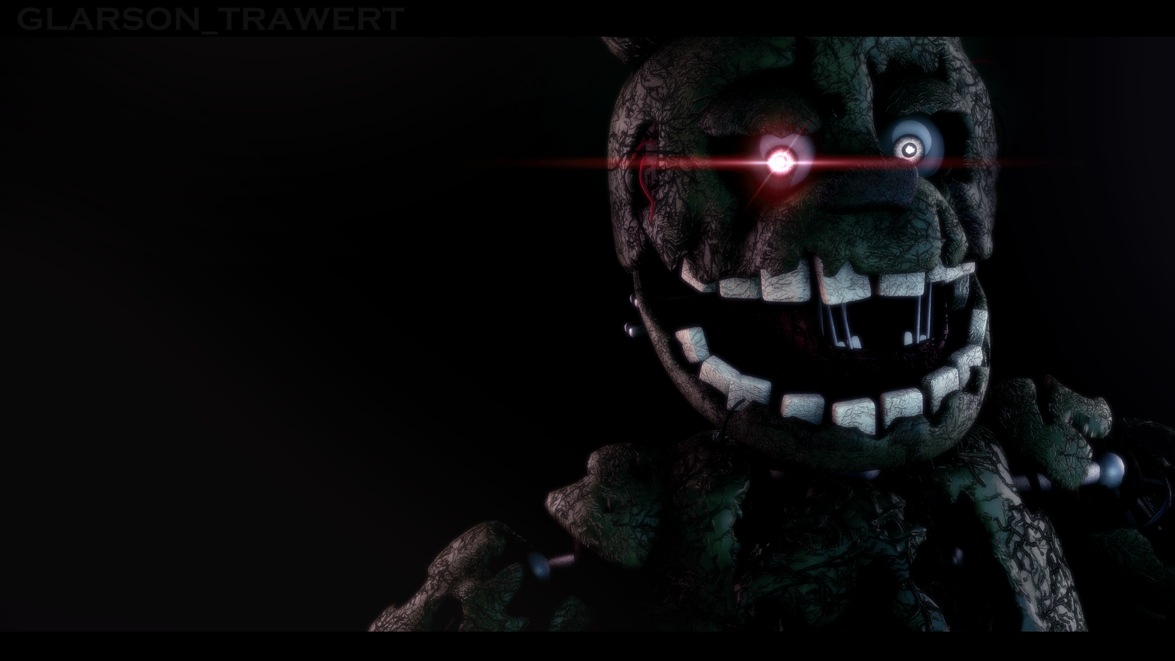 Download Fnaf Animatronics With Springtrap Wallpaper