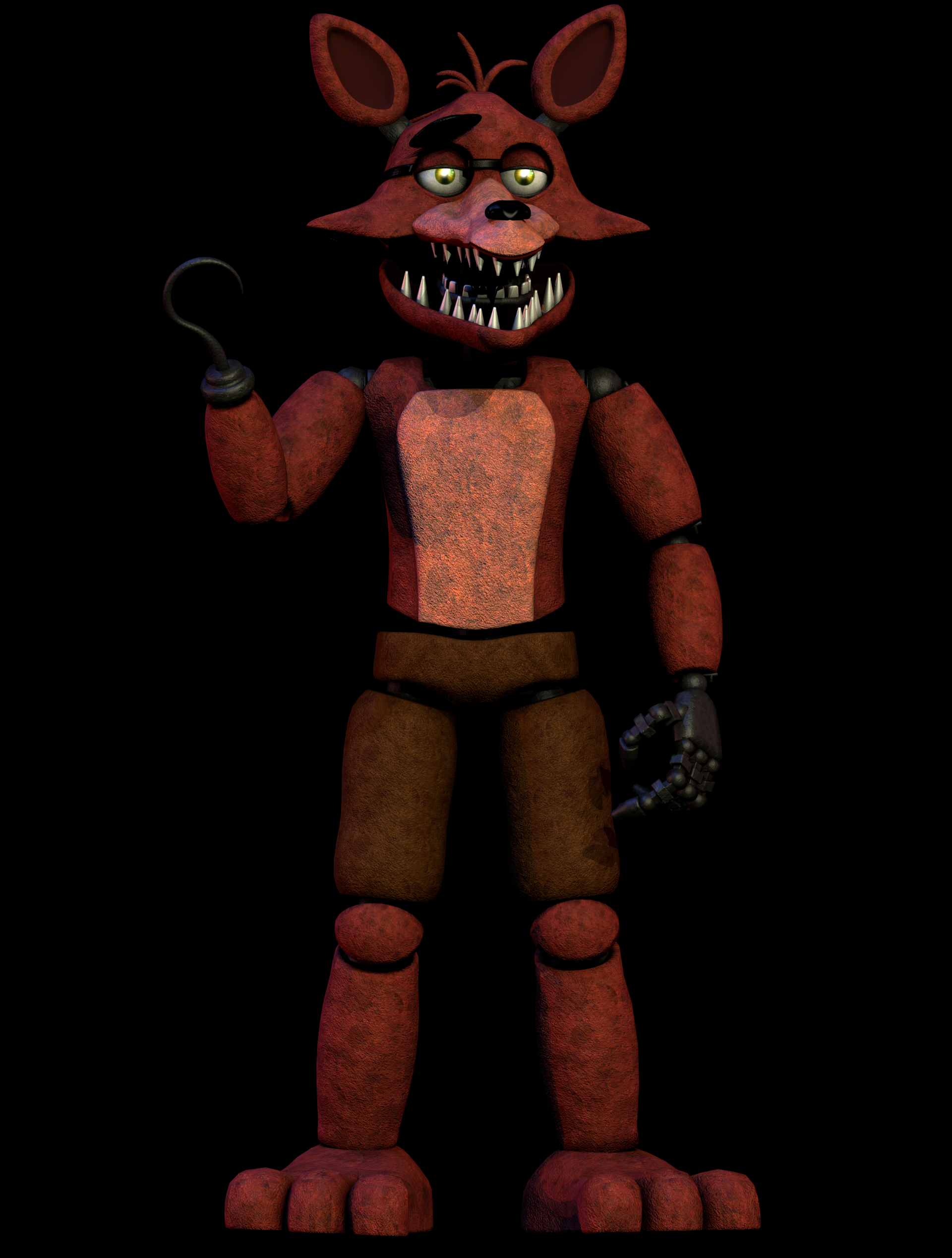 Withered Foxy V2 Full body render [FNaF Blender] by TRAWERT