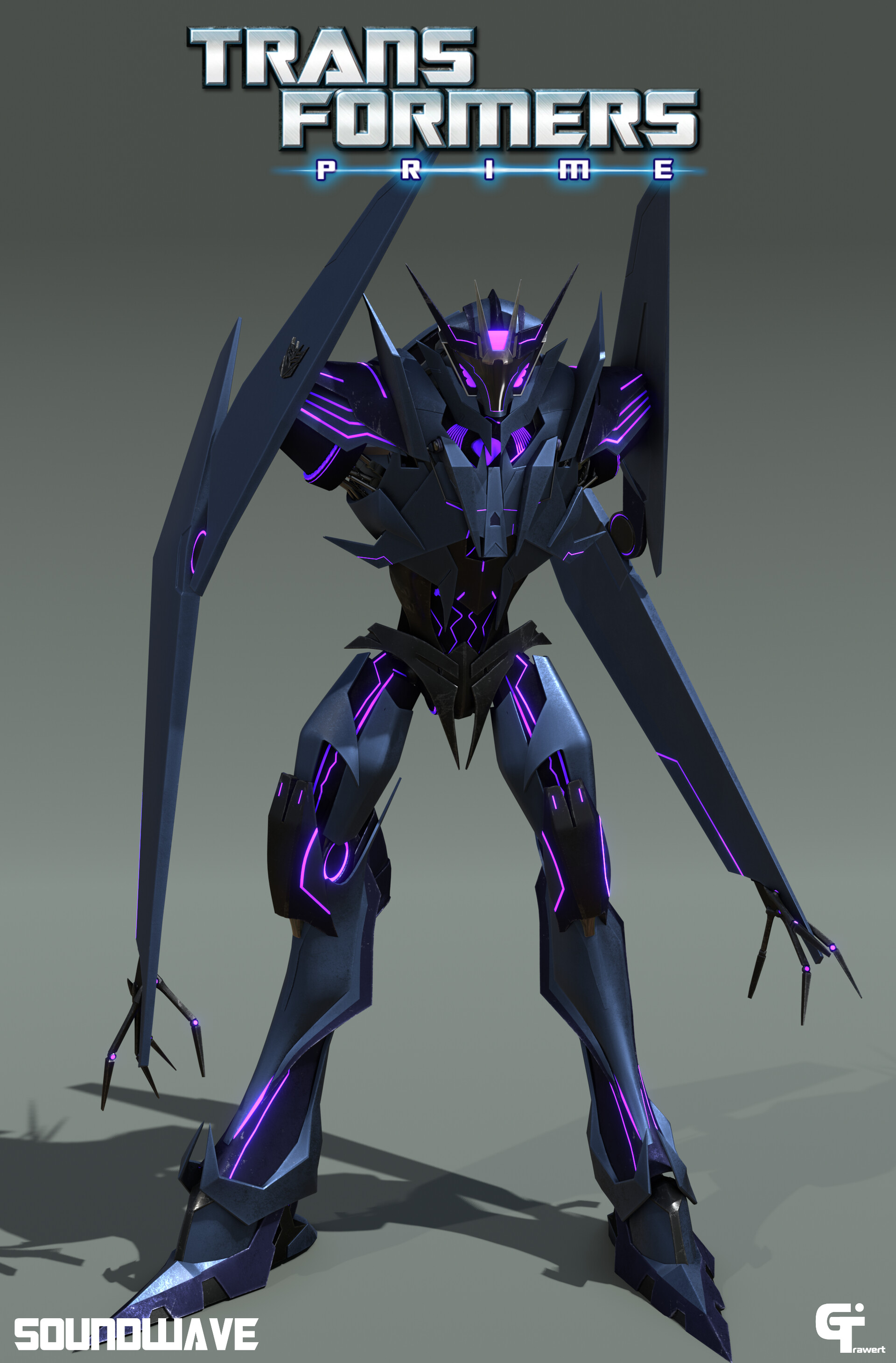 Soundwave from transformers with the transformers: prime design