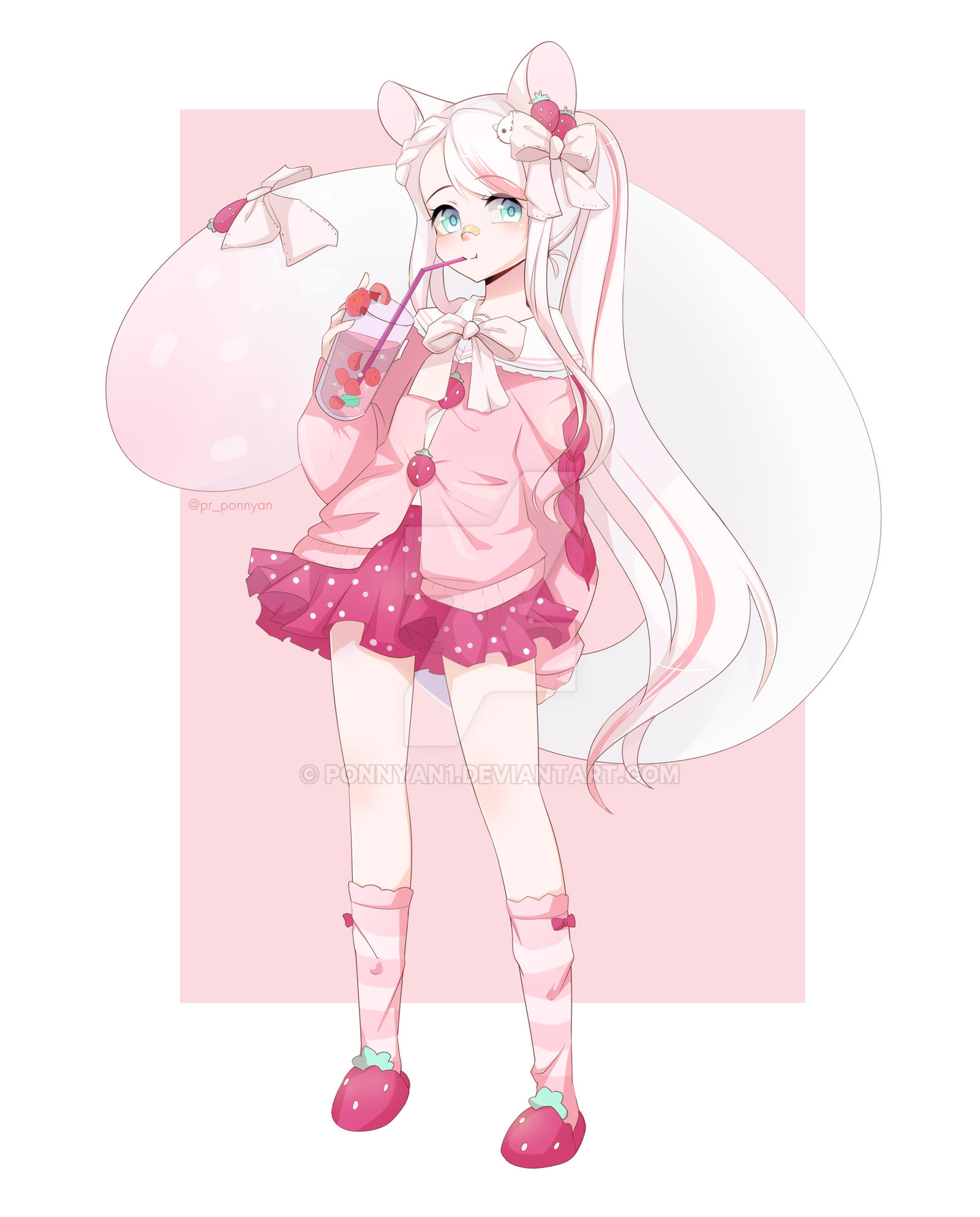 Pink 4 Deviantart Pink | commission art by ponnyan1 on DeviantArt
