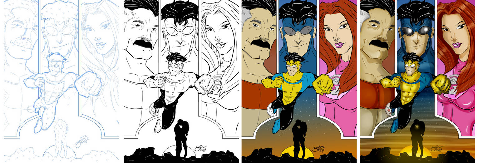 Invincible Fake Cover Progress by BouncieD on DeviantArt