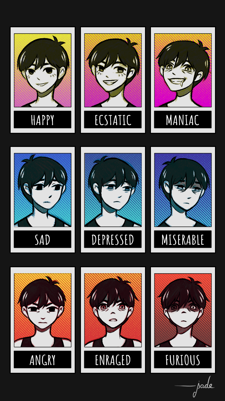 Omori Emotion Chart Art Prints for Sale