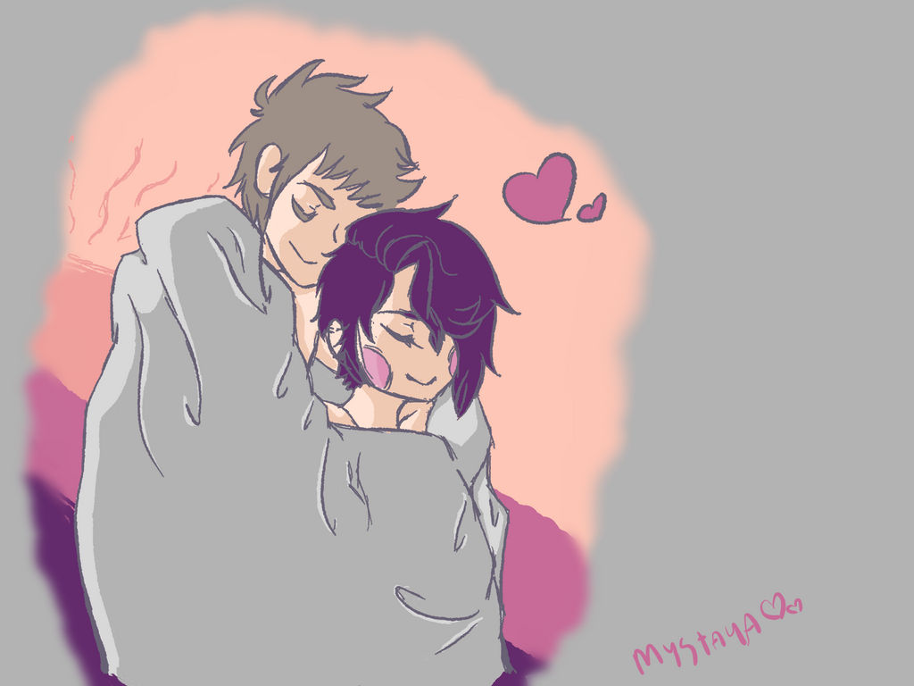 Cuddling doodle by Miz-Kita on DeviantArt