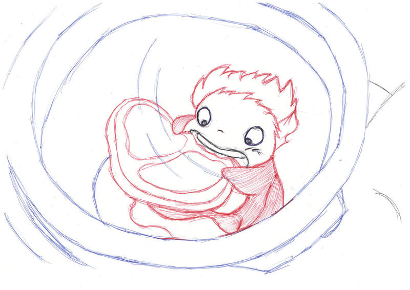 images Ponyo Drawing Easy ponyo eating ham in bucket by captain