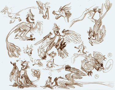 Microraptor Sketch Sheet