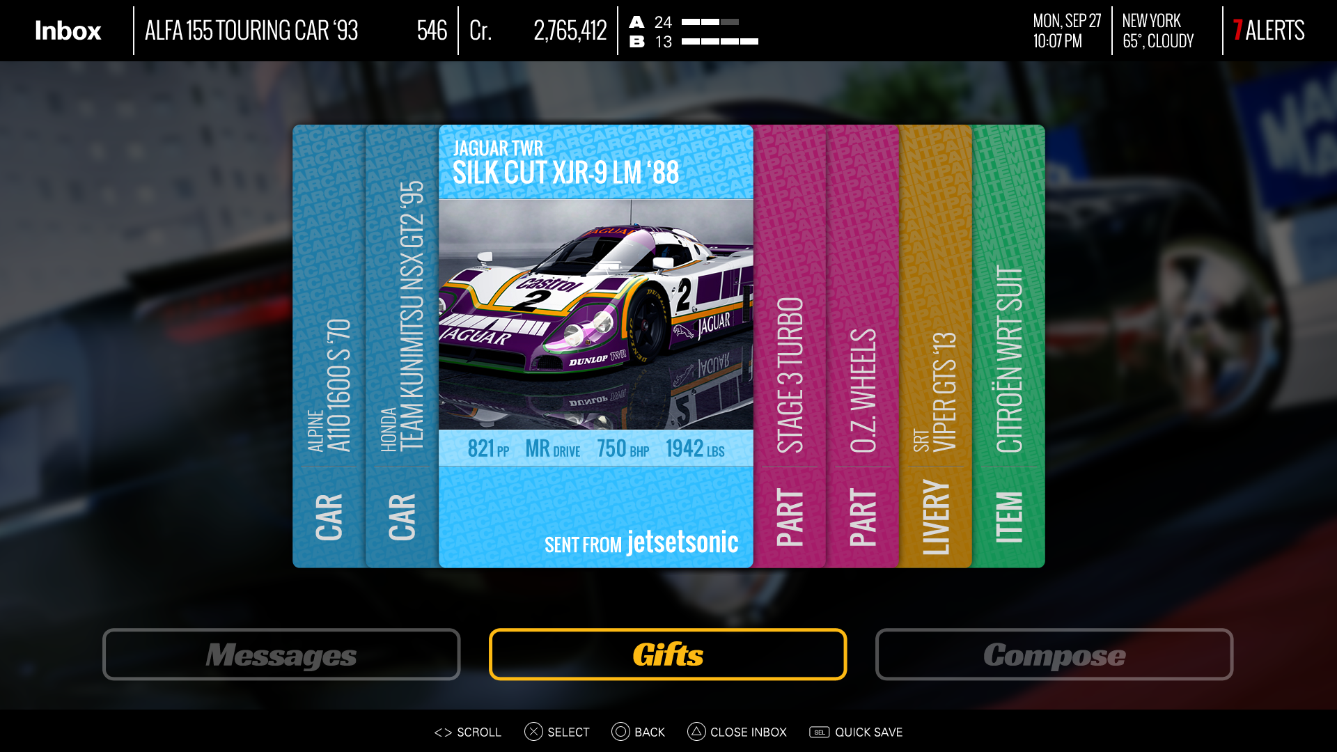 GT6 Retro UI: Inbox