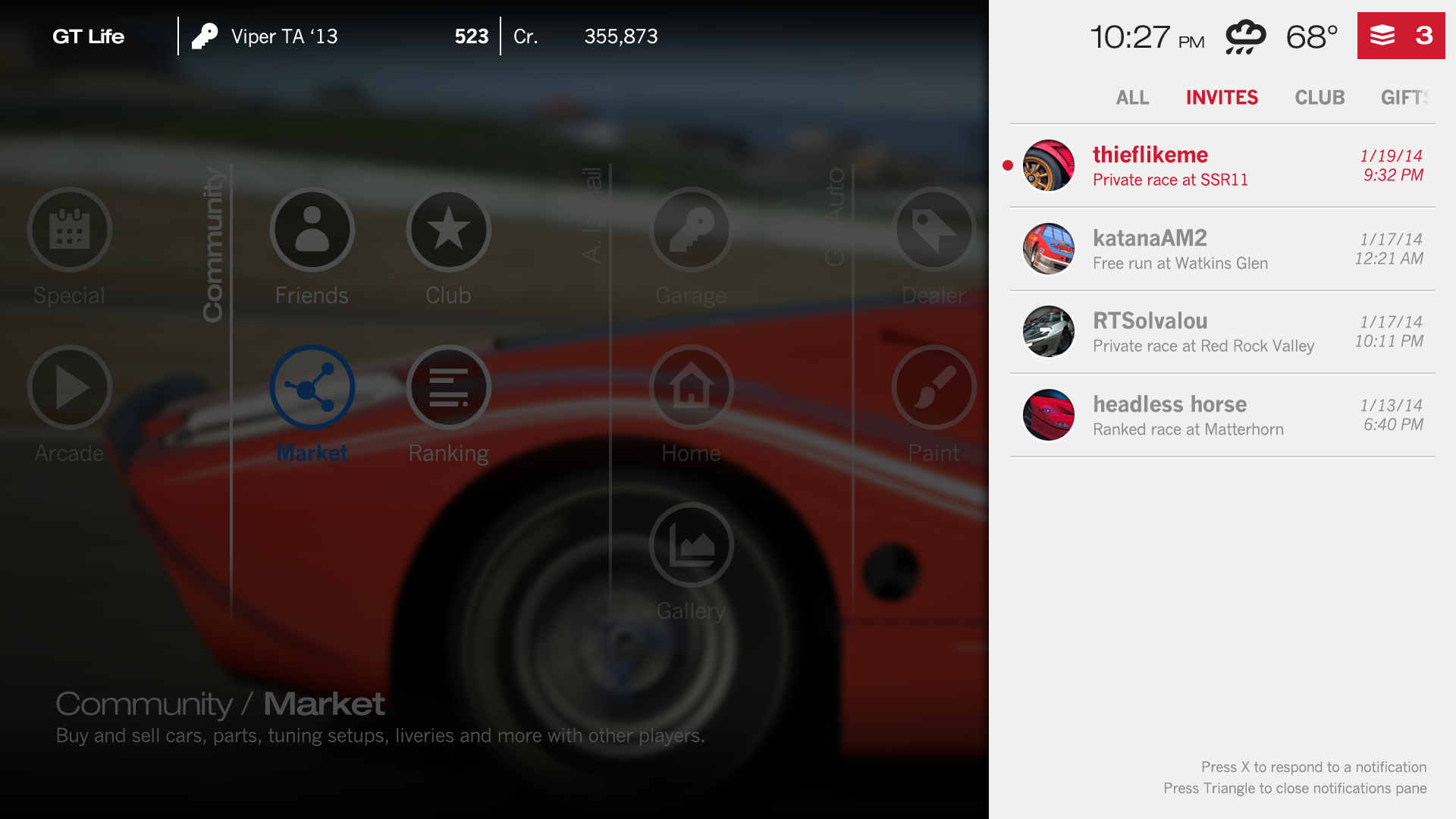 GT New UI + Notifications