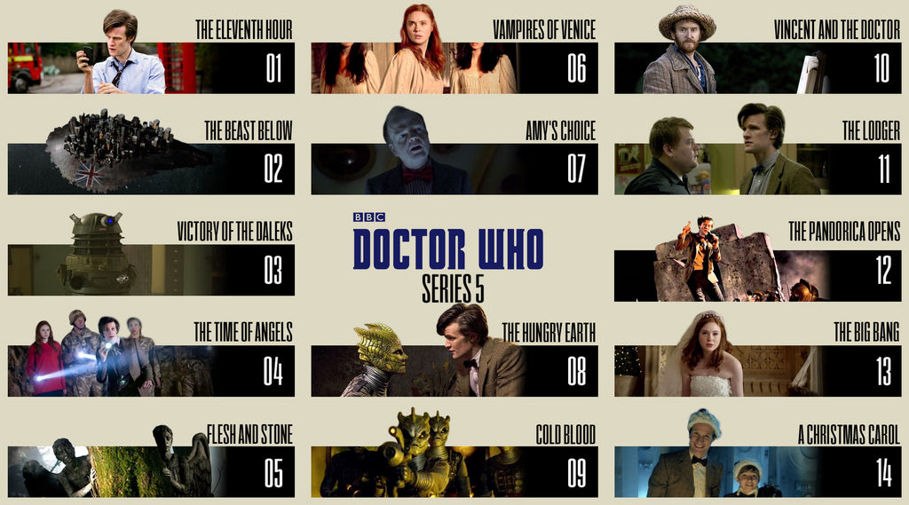 Doctor Who Series 5 Episode Guide by 10kcooper on DeviantArt Doctor Who Series 5 Episode Guide by 10kcooper on DeviantArt