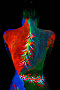 Judit in Black Light 09 - Back Study