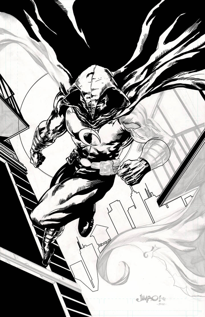 Moon Knight Inks Moon Knight Inks WIP by LarsonJamesART on DeviantArt