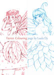 Fairies Colouring Page by LualaDy