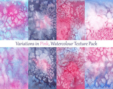 Variations in Pink, Watercolour Texture Pack