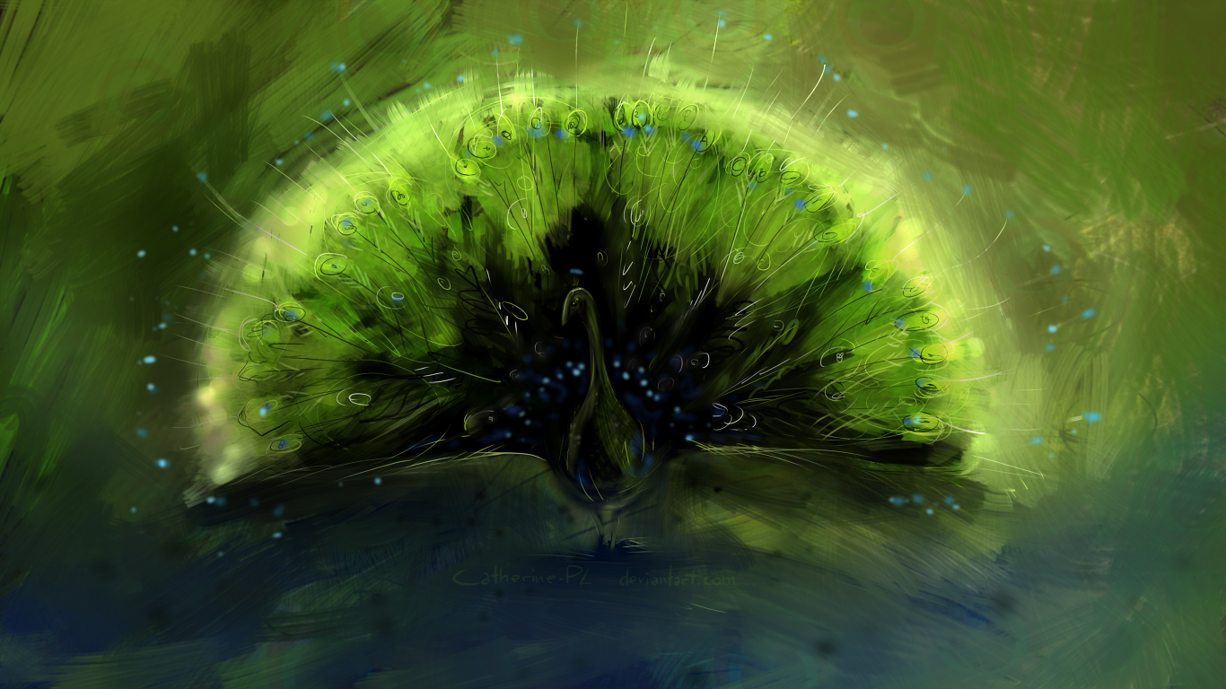 Peacock wallpaper by Catherine-PL