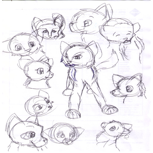 Sketch Page 3- More Cats