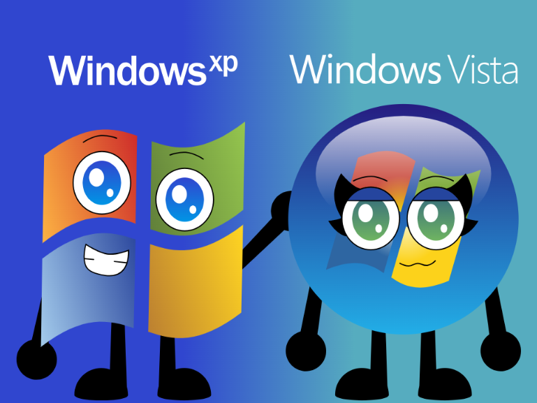 Cute Windows XP and Windows Vista by IvanJuniorStudios on DeviantArt