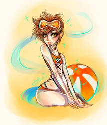 Tracer Beach - Rough painting