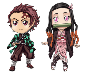 Demon Slayer::Tanjirou and Nezuko