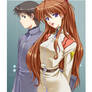 Asuka 'n Shinji in Uniform