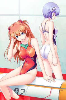 Rei 'n Asuka Swimsuits 1