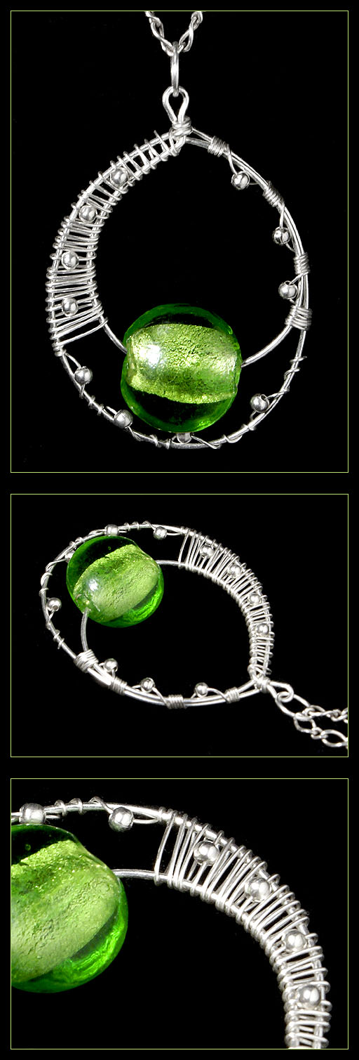 Green Lampwork - pendant