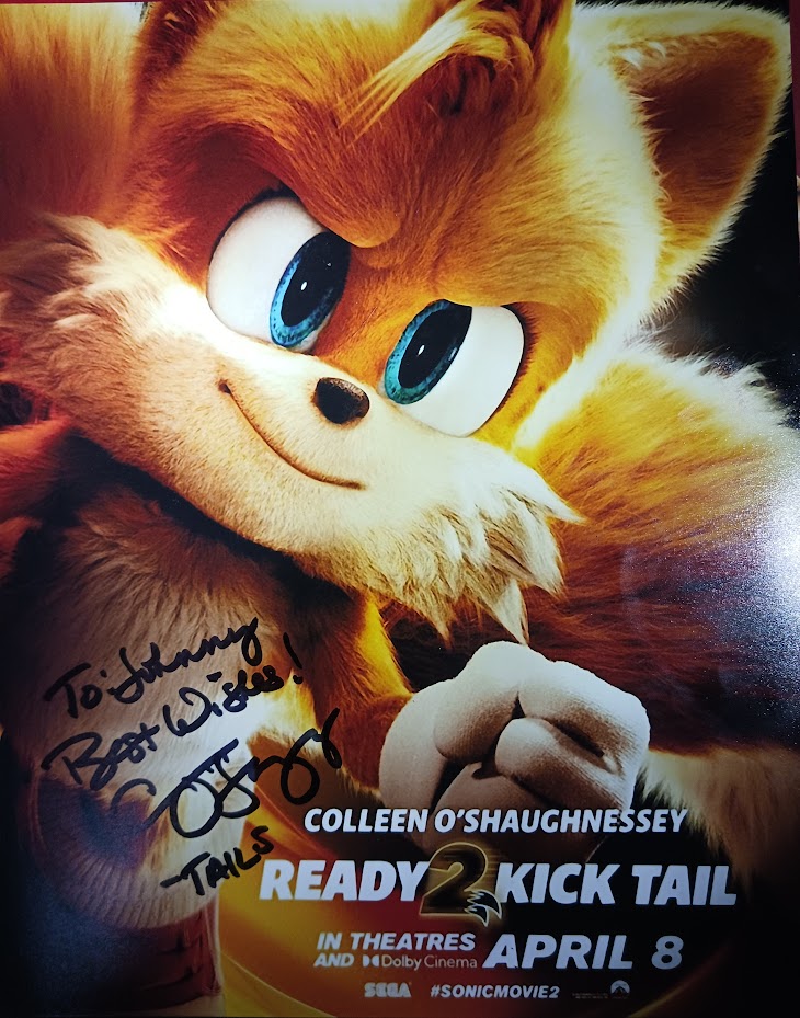 Autographed Colleen O'Shaughnessy Tails Poster
