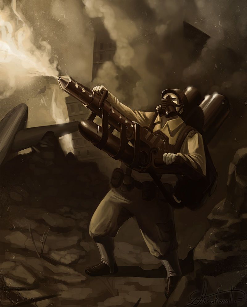 #402 Dieselpunk Heavy Weapons Trooper1 by AbrahamDHR on DeviantArt