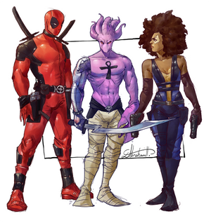 [Comm] KidGlyph, Deadpool and Domino