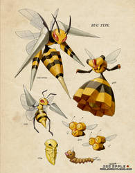 [PKMN Vintage Bug Type - Bees]
