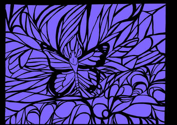 Abstract Butterfly- Purple