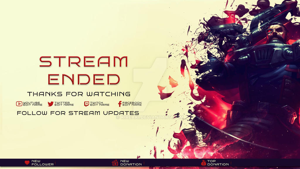 Gankplank Dreadnova Stream Ended twitch overlay by Kireaki on DeviantArt