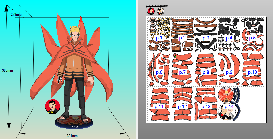 Baryon Mode NARUTO PAPER Action Figure, TUTORIAL