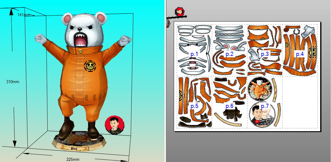 Bepo Cursor Bepo Papercraft One Piece by roni2402 on DeviantArt